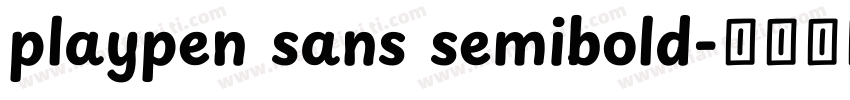 playpen sans semibold字体转换